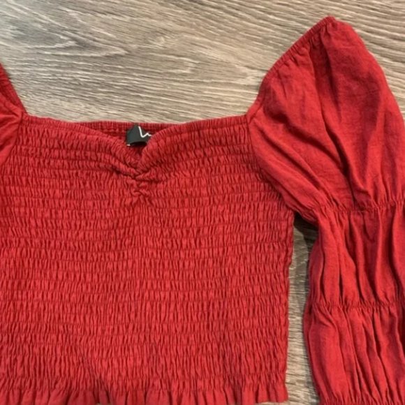 Lulus Red Cinched Top - Picture 2 of 3